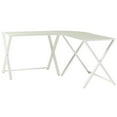 thumbnail image 1 of Pemberly Row Contemporary X-Leg Command Center Computer and Gaming Desk - White, 1 of 8