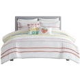 thumbnail image 1 of Pemberly Row Cotton Comforter Set with Chenille Trims in Pink, 1 of 15