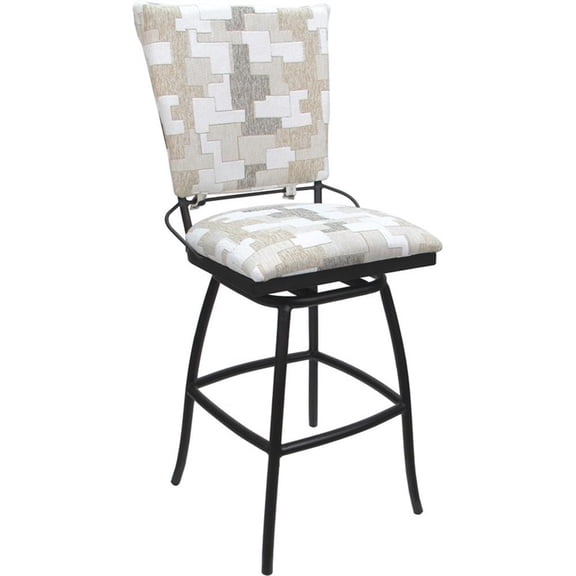 Pemberly Row Counter Bar Stool 26" Armless in Craftsman White Fabric