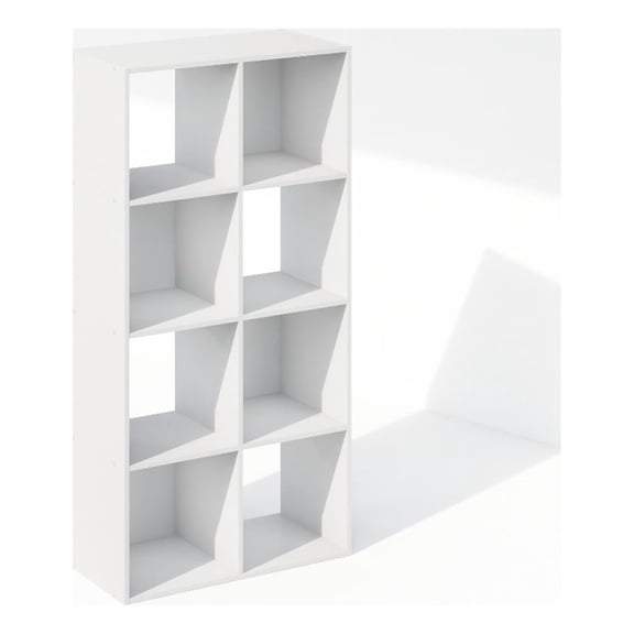 Pemberly Row Cubic Storage Cabinet in Bookcase in Bookshelf in 8-Cube in White