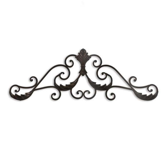 Pemberly Row Curved Rustic Metal Door Topper Wall Decorative Accent