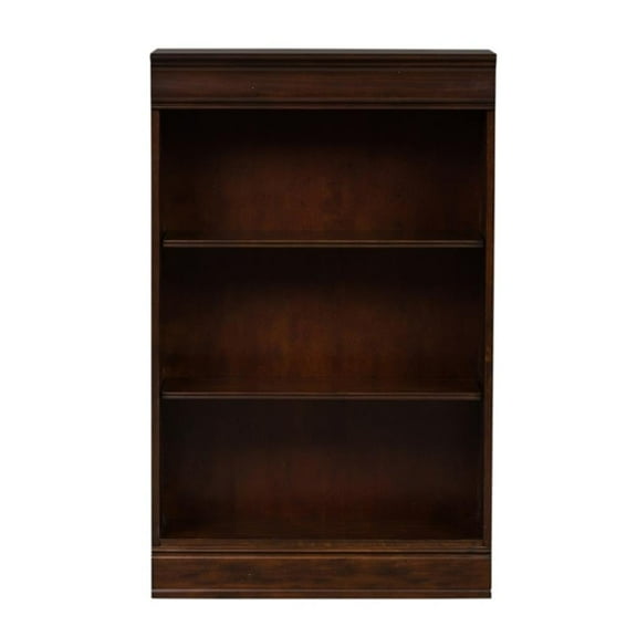 Pemberly Row Dark Brown Junior Executive 48 Inch Bookcase (RTA)