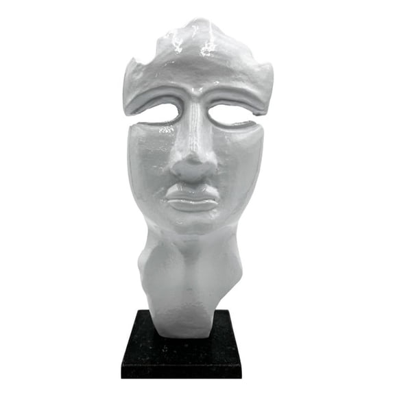 Pemberly Row Decorative Handmade Aluminum 12-inch Abstract Face Sculpture