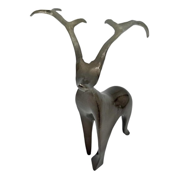 Pemberly Row Decorative Handmade Aluminum Abstract Modern Deer Sculpture Bronze