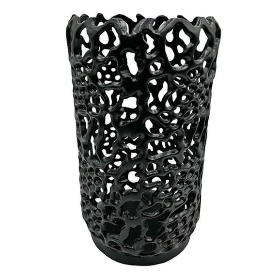 Pemberly Row Decorative Handmade Aluminum Cylinder Hurricane Candle Holder