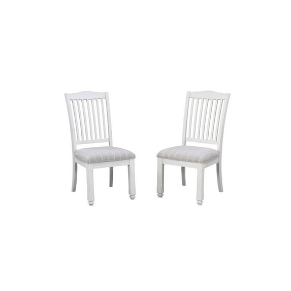 Pemberly Row Dining Chair in Gray and White (Set of Two)