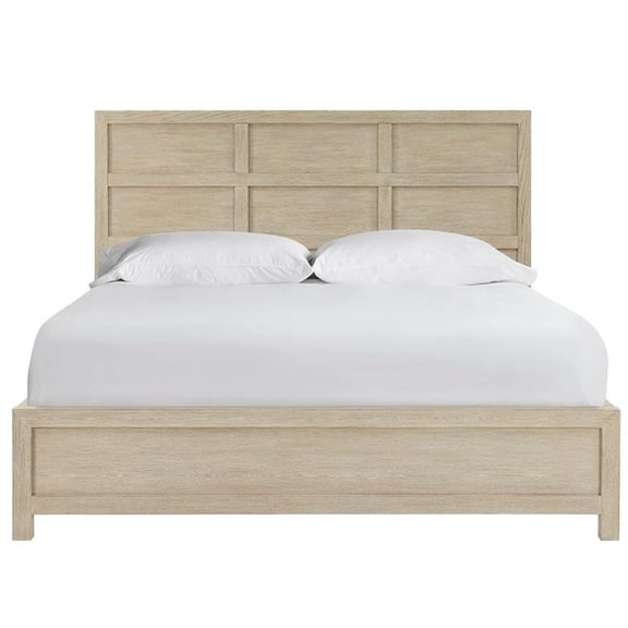 Pemberly Row Dockside 6-Panel Oak King Bed with Reversible Rails