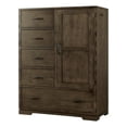 thumbnail image 1 of Pemberly Row Dovetail Contemporary Wood Chifferobe in Graphite Gray, 1 of 3