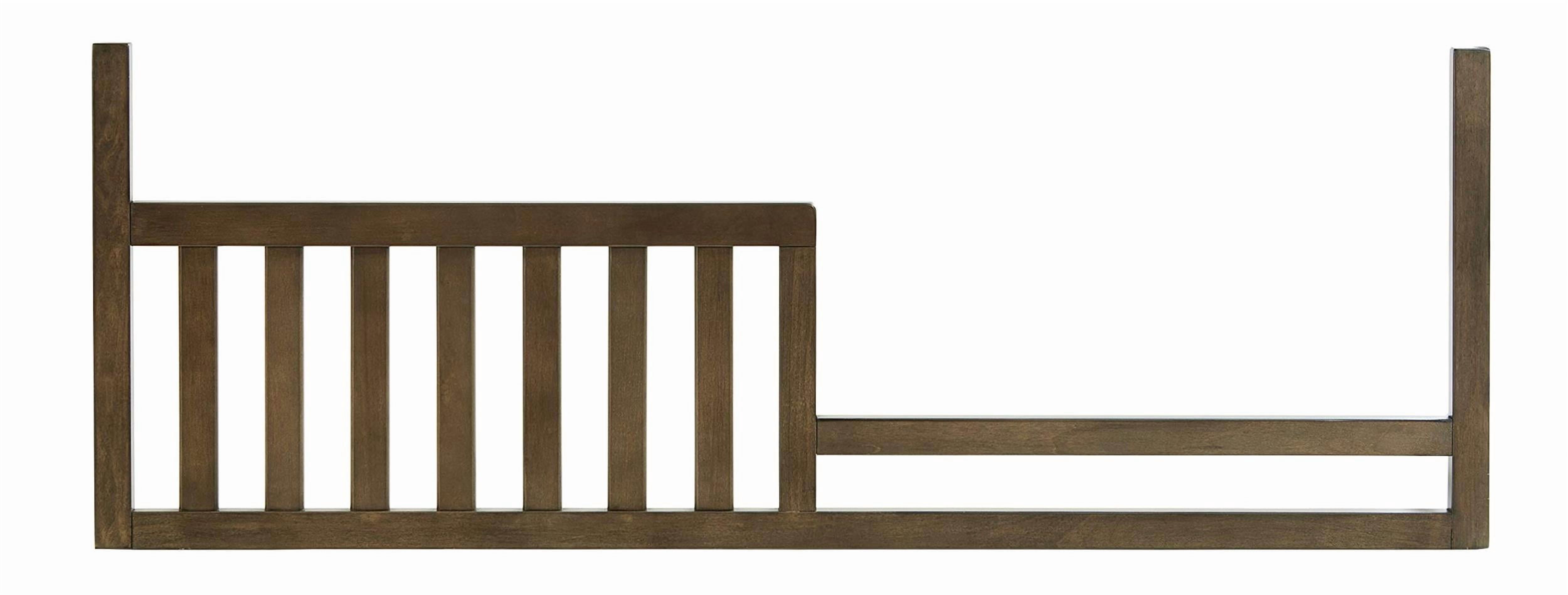 Pemberly Row Dovetail Contemporary Wood Toddler Guard Rail in Graphite Gray