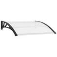 thumbnail image 1 of Pemberly Row Durable Synthetic Polycarbonate Door Canopy in Black/Clear, 1 of 8