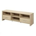 thumbnail image 1 of Pemberly Row Easy Assembly 60" TV Stand Entertainment Console in Weathered White, 1 of 3