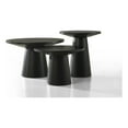 thumbnail image 1 of Pemberly Row Ebony Black Wood 3-Piece Coffee End & Console Table Set, 1 of 9
