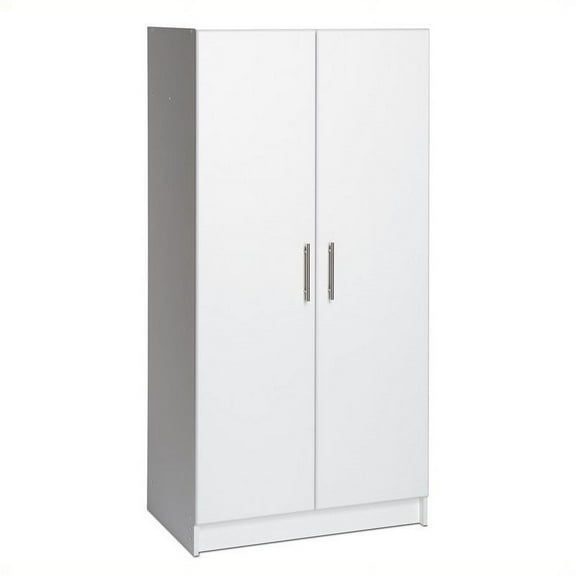 Pemberly Row Elite 32" White Storage Cabinet, Eco-Friendly, Assembled Product Width 32"