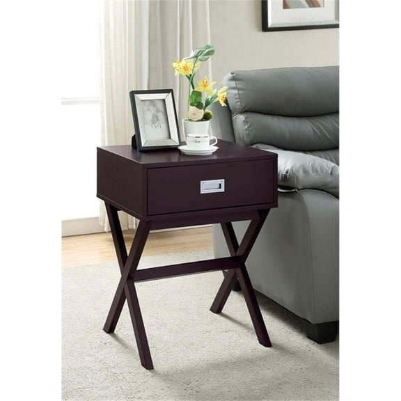Pemberly Row End Table in Espresso Wood Finish
