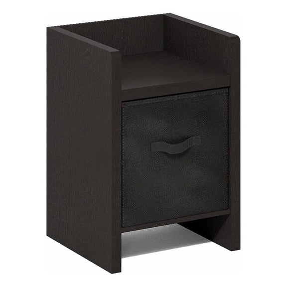 Pemberly Row End Table in Side Table with Storage Bins in Dark Oak