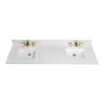 thumbnail image 1 of Pemberly Row Engineered Stone Double Basin Vanity Top in White, 1 of 7