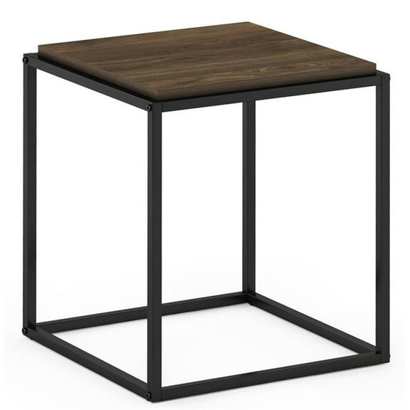 Pemberly Row Engineered Wood 1-Tier Stackable Shelf in Columbia Walnut