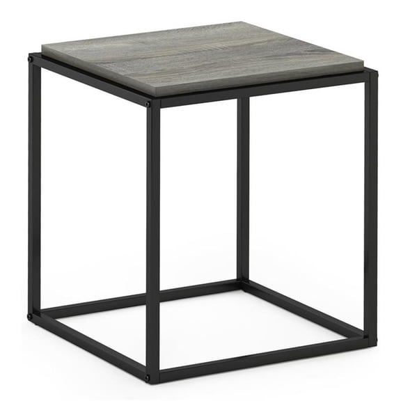 Pemberly Row Engineered Wood 1-Tier Stackable Shelf in French Oak Gray