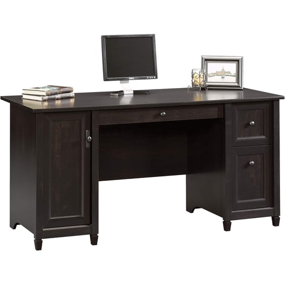 Waltmart Desk Computer In Store Pemberly Row Contemporary Computer Desk in Estate Black with Keyboard ...