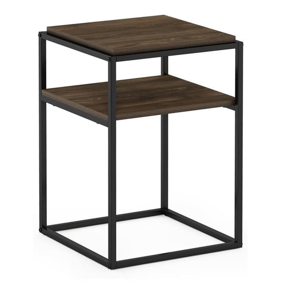 Pemberly Row Engineered Wood 2-Tier Stackable Shelf in Columbia Walnut