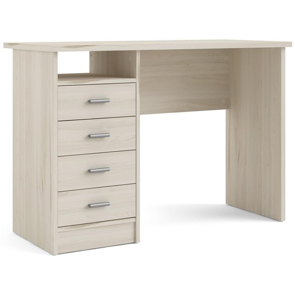 4 Rows Desk Pemberly Row Engineered Wood 4 Drawer Desk in Light Woodgrain - Walmart.com