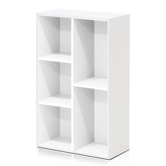 Pemberley Row Engineered Wood White Open Shelf Rectangular Reversible 31.5"