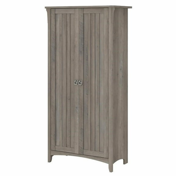 Pemberly Row Engineered Wood Bathroom Storage Cabinet with Doors in Gray