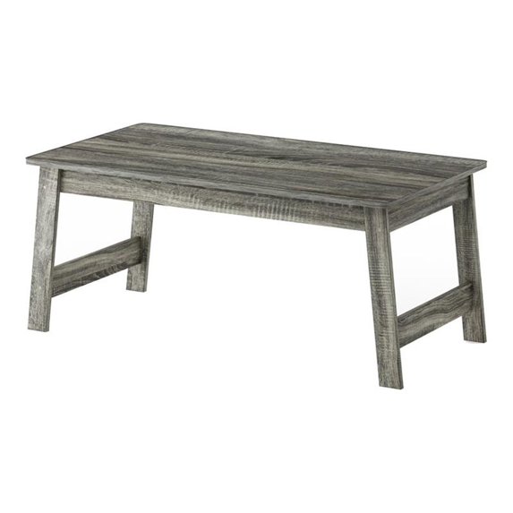 Pemberly Row Engineered Wood Coffee Table in French Oak Gray