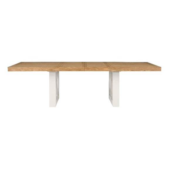 Pemberly Row Engineered Wood Contemporary Dining Table in Brown