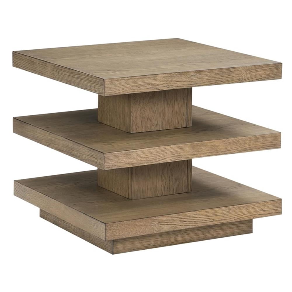 Pemberly Row Engineered Wood Contemporary End Table in Brown - Walmart.com