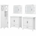 thumbnail image 1 of Pemberly Row Engineered Wood Double Vanity Set with Linen in White Ash, 1 of 7