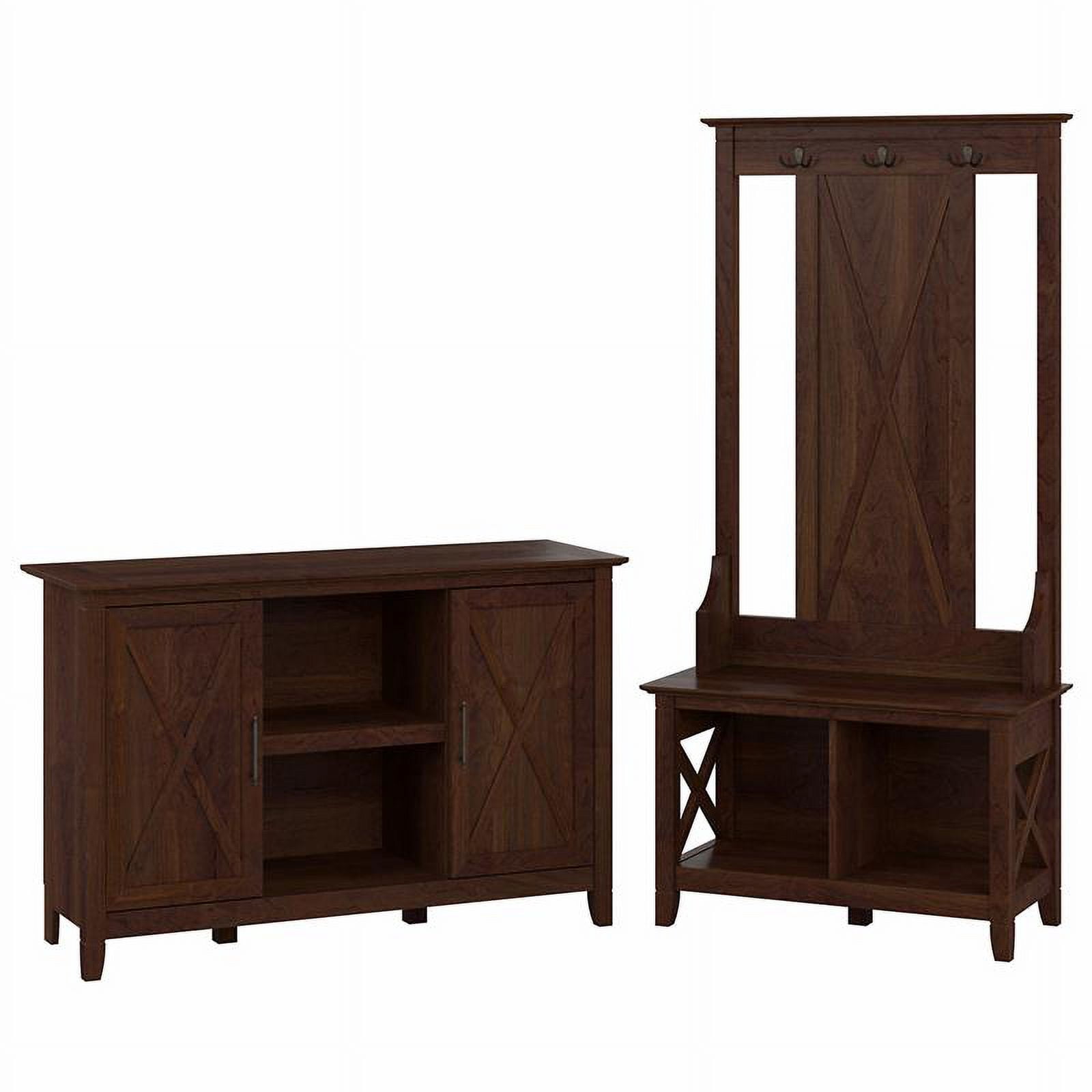 Pemberly Row Engineered Wood Entryway Storage Set with 2 Door Cabinet ...