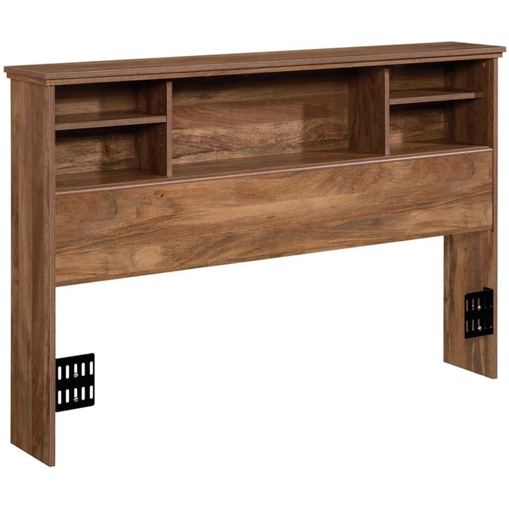 Pemberly Row Engineered Wood Full-Queen Bookcase Headboard in Natural