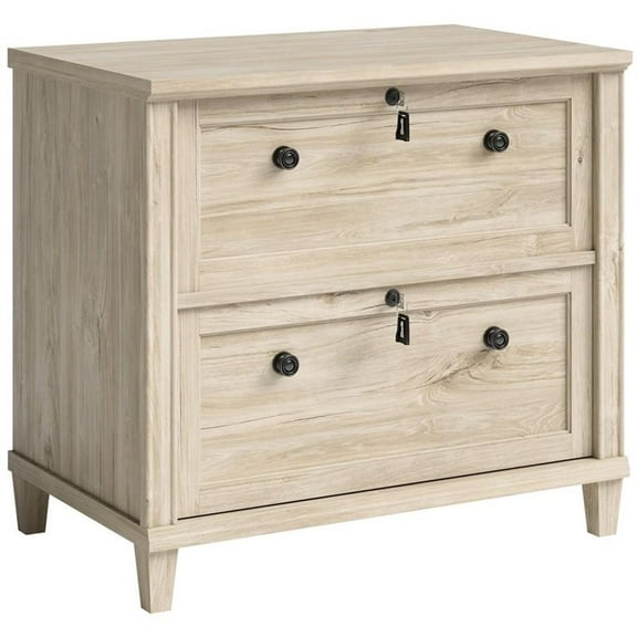 Pemberly Row Engineered Wood Lateral File Cabinet in Chalk Oak