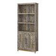 thumbnail image 1 of Pemberly Row Engineered Wood Library with Doors in Rustic Cedar/Brown, 1 of 14