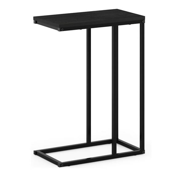 Pemberly Row Engineered Wood Living Sofa Side Table in Americano Black