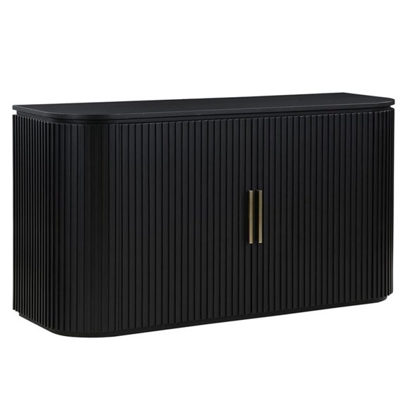 Pemberly Row Engineered Wood Modern / Contemporary Server in Black