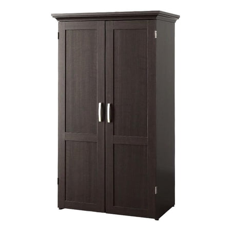 Pemberly Row Engineered Wood Multi-Purpose Armoire in Dakota Oak Finish
