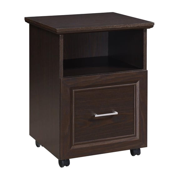 Pemberly Row Engineered Wood Rolling File with Lockdowel in Espresso Finish