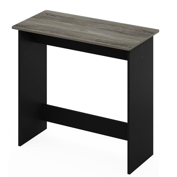 Pemberly Row Engineered Wood Simplistic Study Table in French Oak Gray/Black