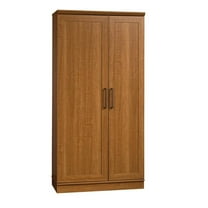 Pemberly Row Engineered Wood Storage Cabinet in Sienna Oak Finish