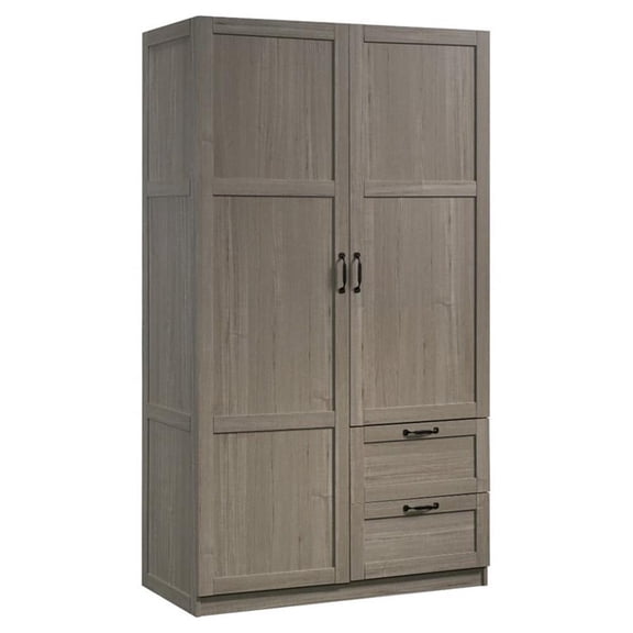 Pemberly Row Engineered Wood Storage Cabinet in Silver Sycamore