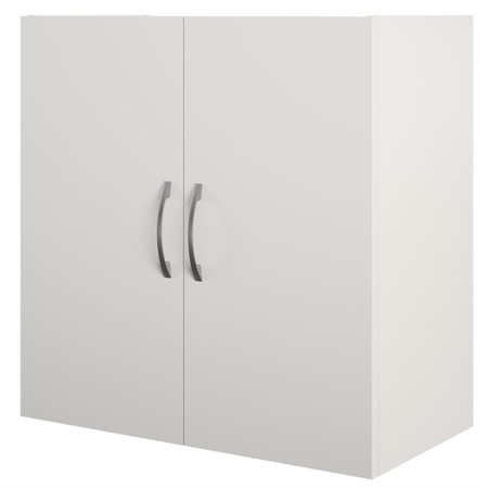 Pemberly Row Engineered Wood Transitional 24" Wall Cabinet in White