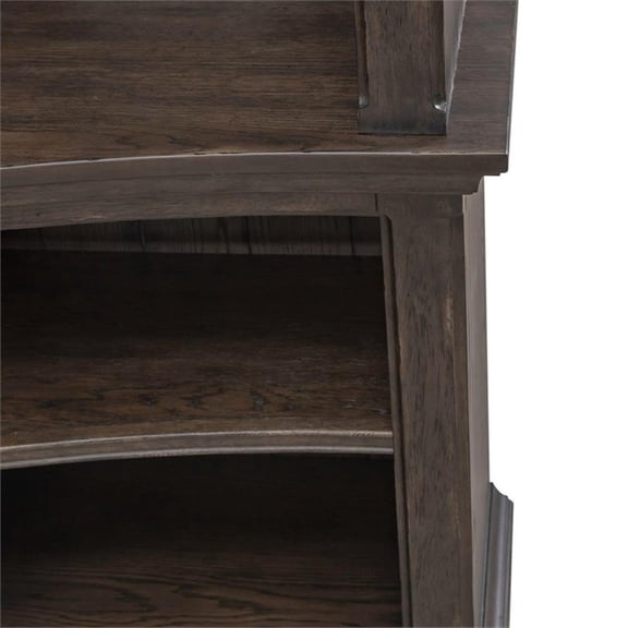 Pemberly Row Entertainment Center with Piers and Breakfront Styling in Brown