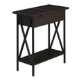 thumbnail image 1 of Pemberly Row Espresso Wood & Black Frame Flip Top End Table w/ Charging Station, 1 of 4