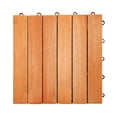 thumbnail image 1 of Pemberly Row Eucalyptus Interlocking Deck Tile - 6 Slats (Set of 10), 1 of 5