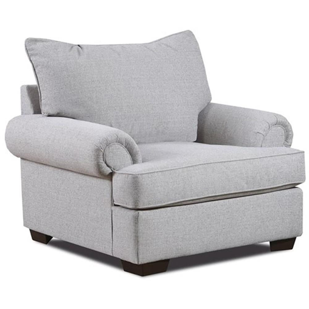 Pemberly Row Fabric Accent Chair in Light Gray - Walmart.com