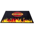thumbnail image 1 of Pemberly Row Fabric Black Fire Retardant BBQ Mat Flame Design Size 39 x 60, 1 of 4
