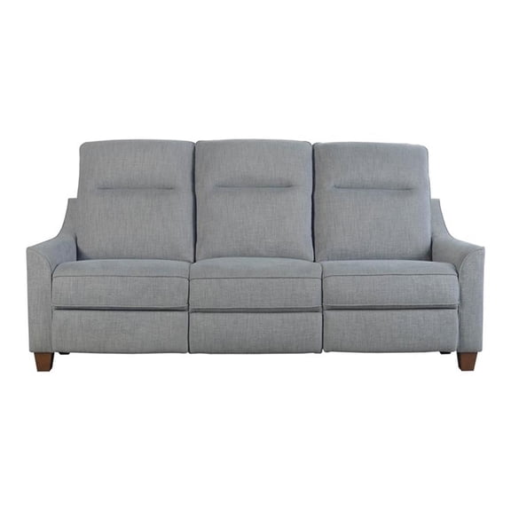 Pemberly Row Fabric Power Reclining Cordless Sofa in Pisces Marine Blue
