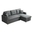 thumbnail image 1 of Pemberly Row Fabric Sleeper Sofa with Storage Compartment in Dark Gray, 1 of 7